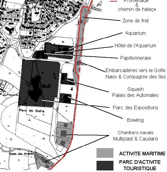 Plan des activit�s du Parc du Golfe