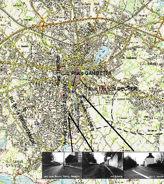 Les principales rues d'acc�s.