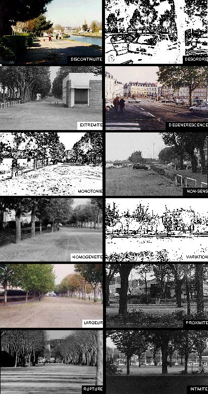 Ensemble de vues prises le long de La Rabine.