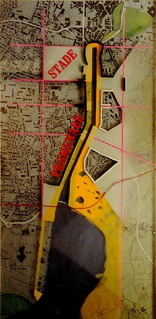 Maquette d'intention montrant les �l�ments f�d�rateurs � l'�chelle du site.