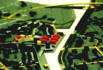 Zoom de la maquette au 1/2000�me