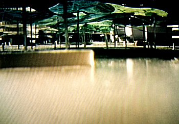 Vue macroscopique de la maquette au 1/500�me - En sortant du port et regardant le parc. 