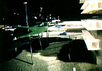 Vue macroscopique de la maquette au 1/500ème - Depuis les galeries commerciales sur le parc