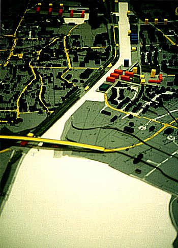 Zoom de la maquette au 1/2000�me