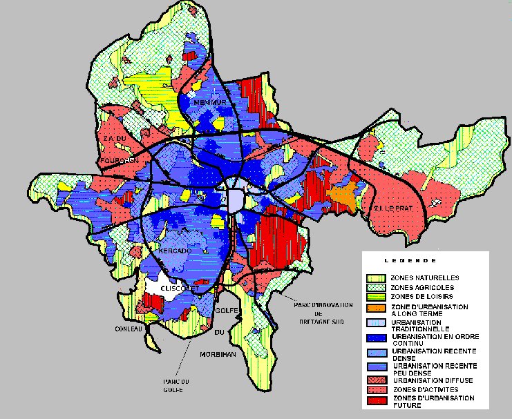 Repr�sentation simplifi�e du P.O.S. R�vis�.