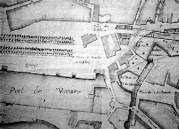 Vannes, le port vers 1780 ( A.D.M. )