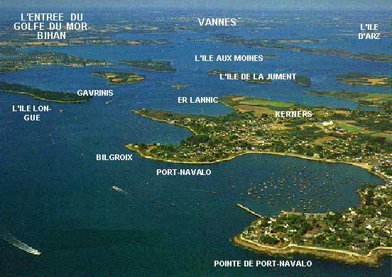 Vue a�rienne de l'entr�e du Golfe du Morbihan