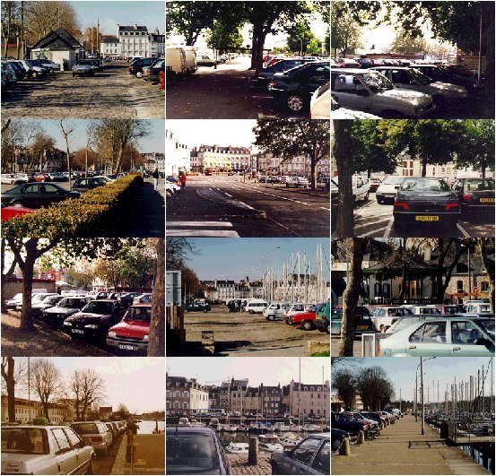 Ensemble de photos montrant l'emprise de la voiture sur les quais