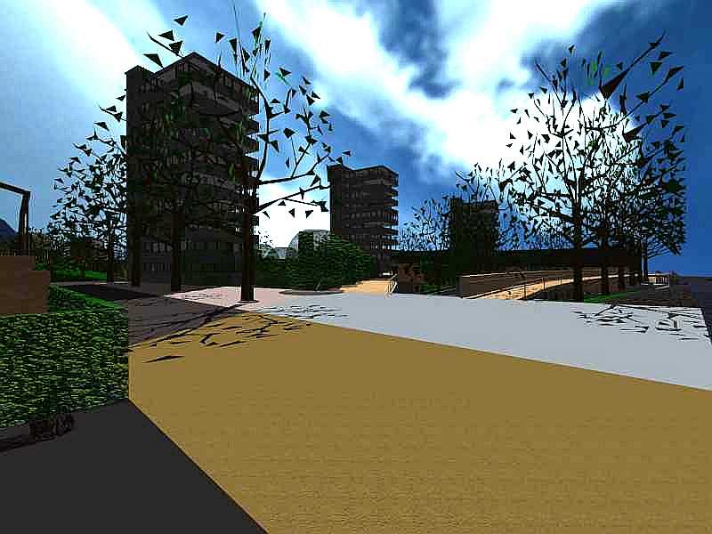 Image de synth�se : Entr�e nord par la route de St Brieuc